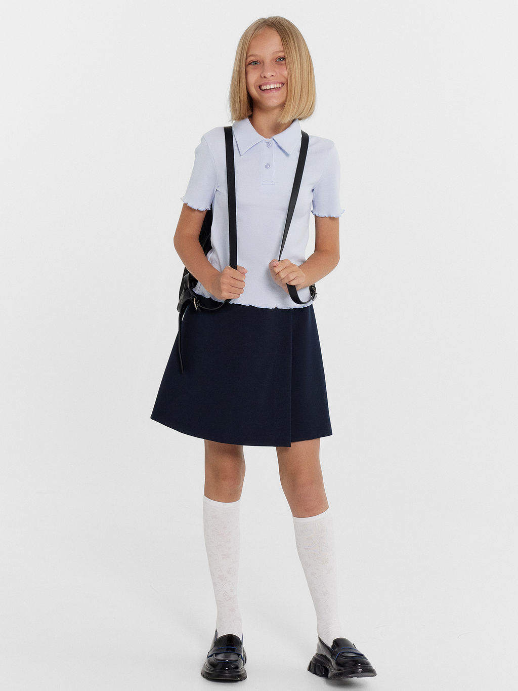 Поло для девочек в нежно-голубом цвете - Mark formelle фото 2