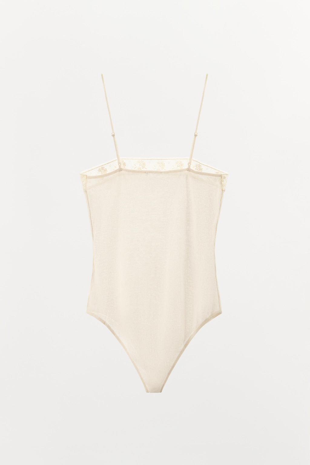 BODY PUNTO FINO ENCAJE / Crudo - Zara фото 6