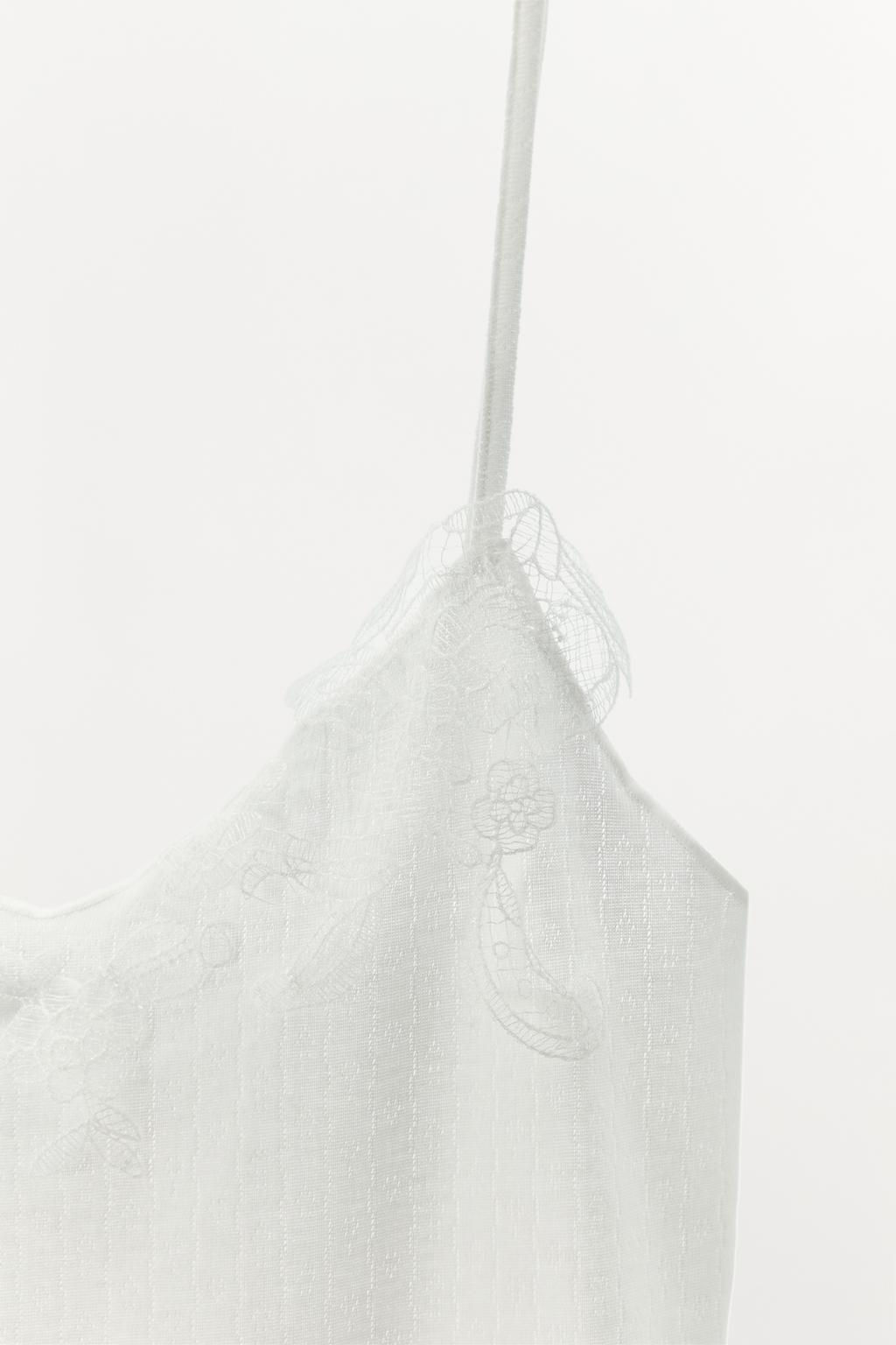 LACE POINTELLE STRAPPY TOP - Zara фото 6