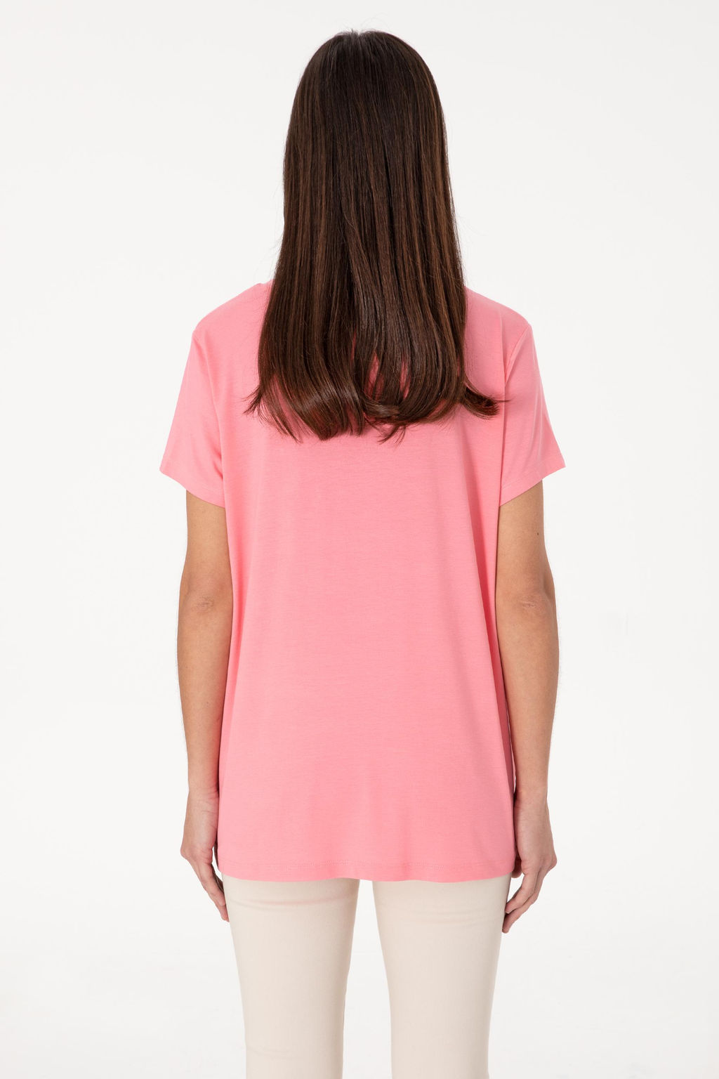 Kad_n Pembe Modal Kar___ml_ V Yaka Basic Ti__rt Sepette S_rpriz _ndirim - U.s. polo assn фото 4