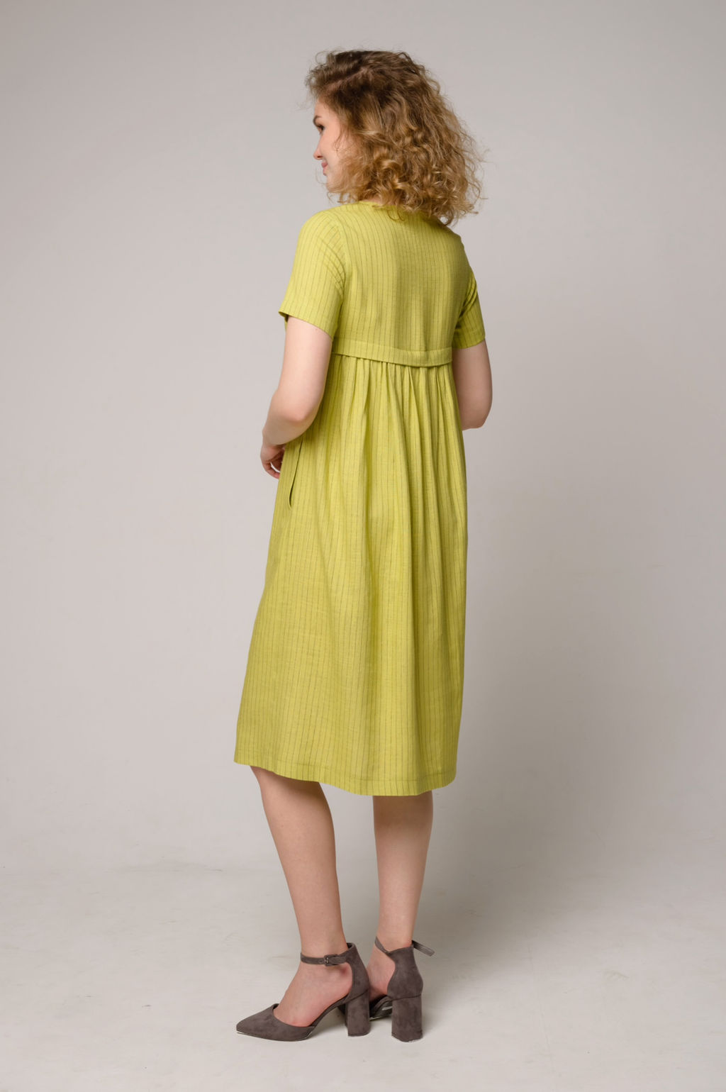 100% ЛЁН Базовое платье прямого силуэта - Новый лен фото 5