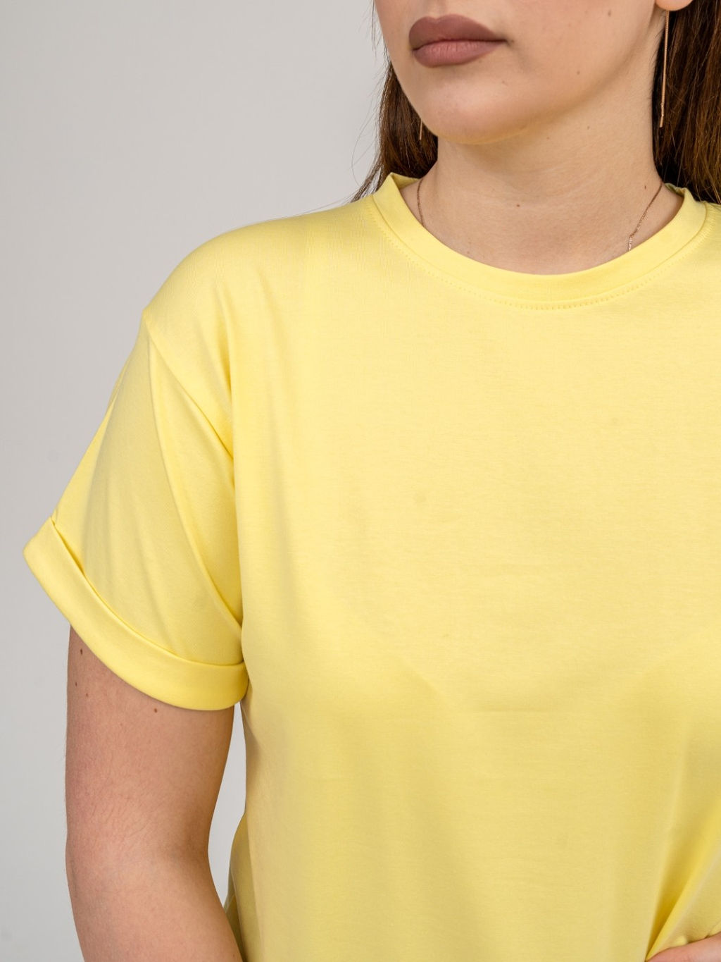 Футболка Хлопок 95%, лайкра 5% Классика аква - Ивассорти фото 41