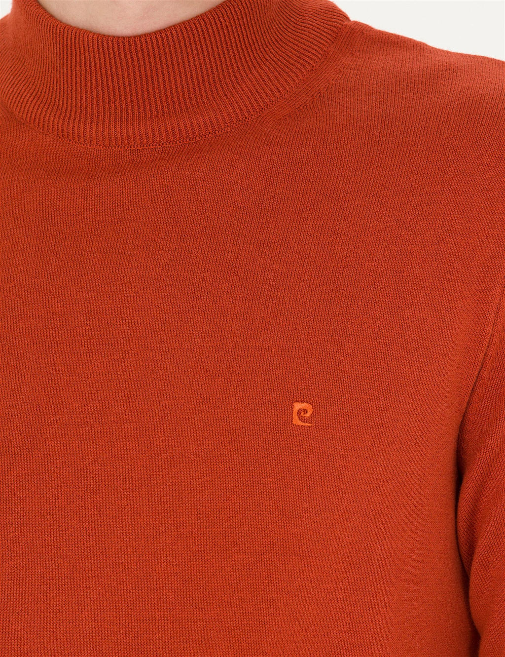 Kiremit Slim Fit Yar_m Bal_k__ Yaka Basic Triko Kazak - Pierre cardin фото 7
