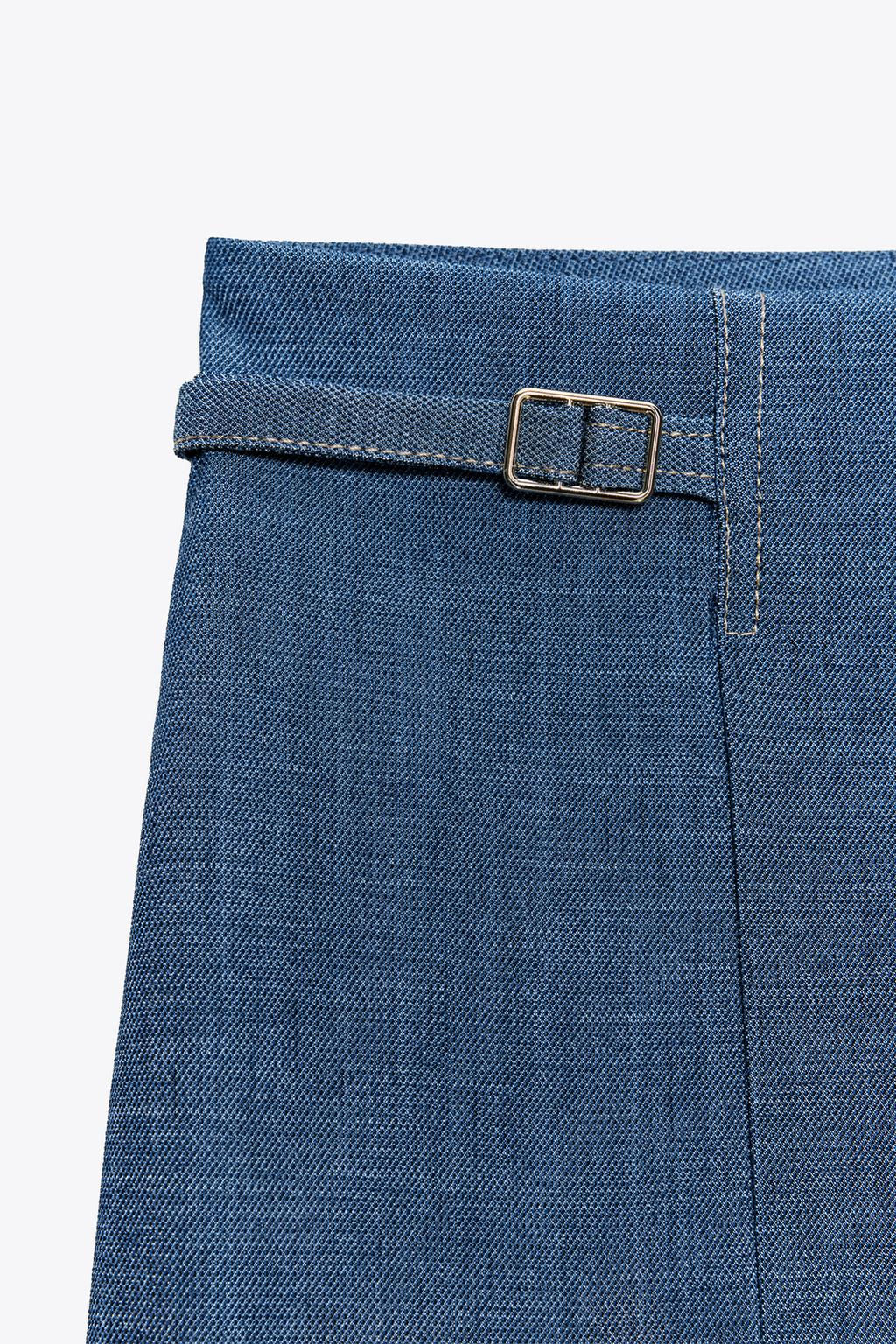 WIDE-LEG TROUSERS WITH BELT LOOPS - Zara фото 7