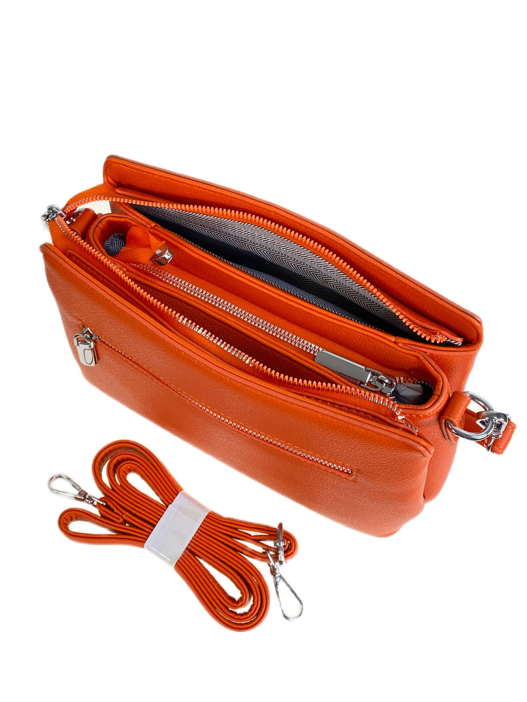 Женская сумка из искусственной кожи, цвет оранжевый - Greta фото 2