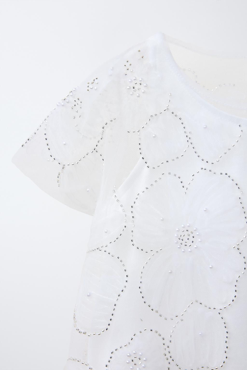 TULLE DRESS WITH BEADING - Zara фото 3