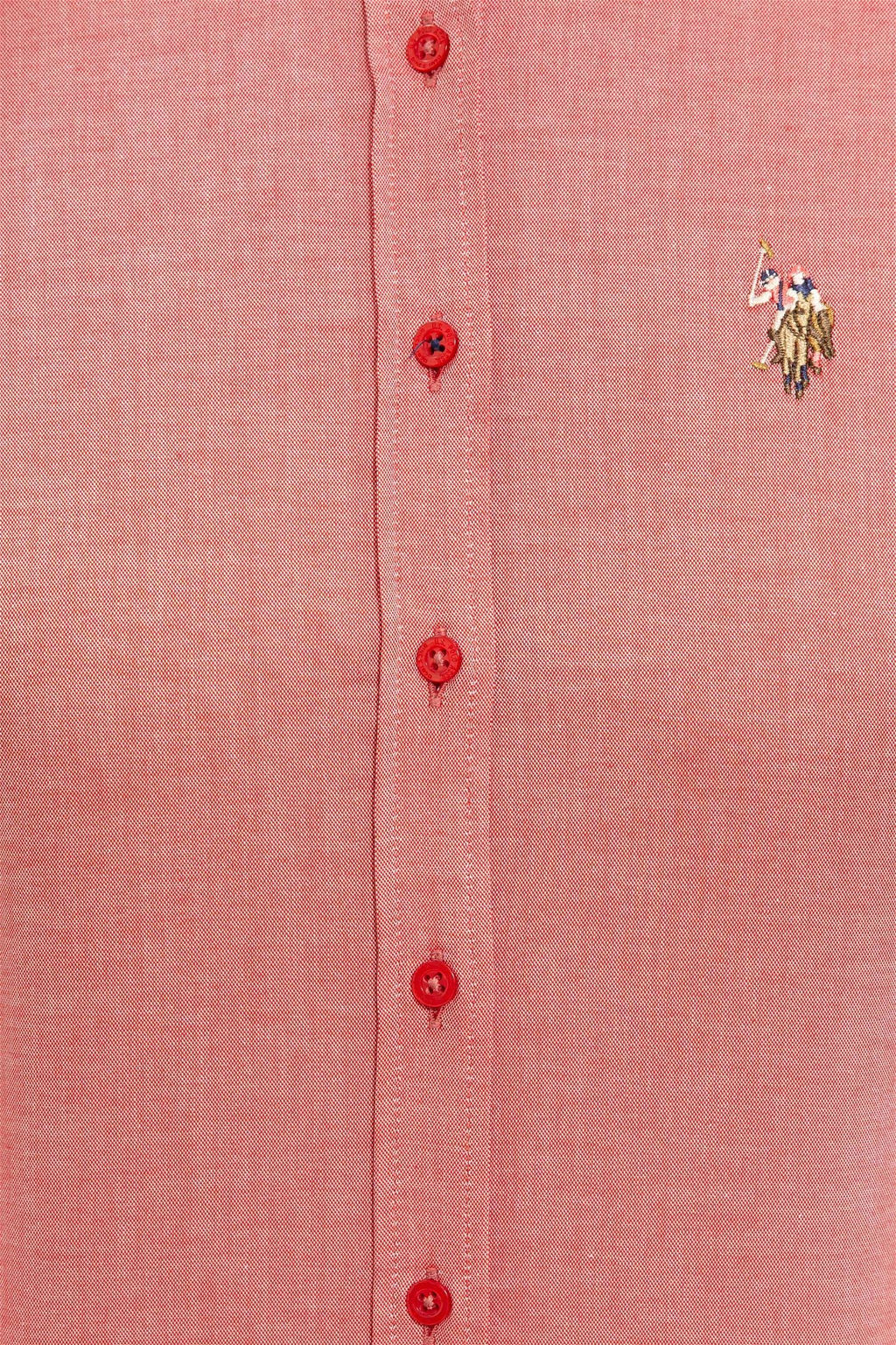 Женская красная базовая рубашка с длинным рукавом Неожиданная скидка в корзине - U.s. polo assn фото 5