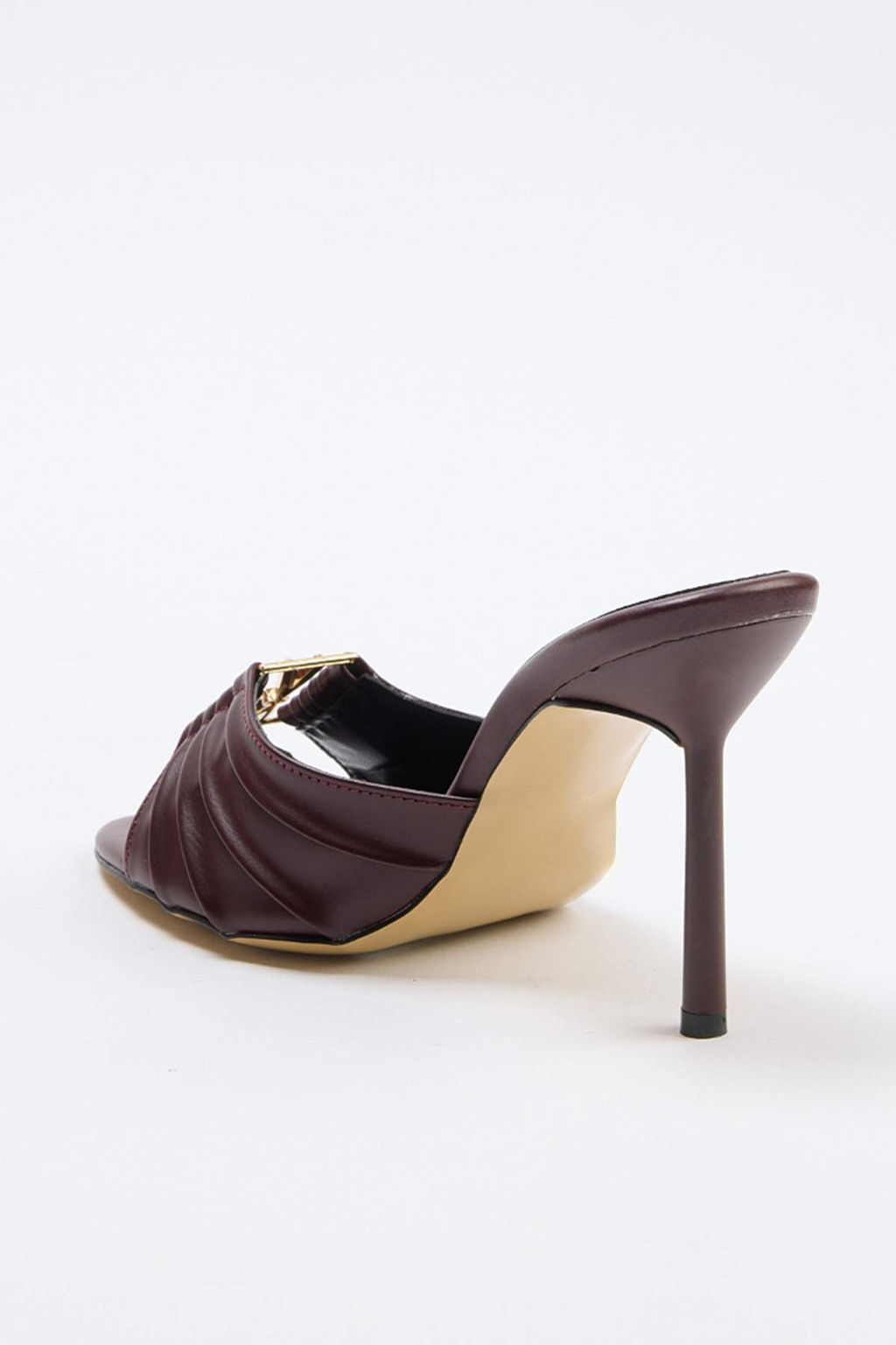 Bordo Premium Kad?n Klasik Topuklu Ayakkab?