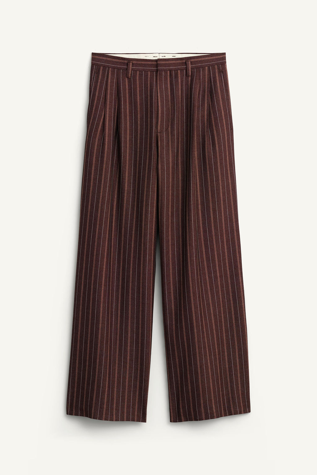 LIMITED EDITION STRIPED WIDE-LEG TROUSERS - Zara фото 5