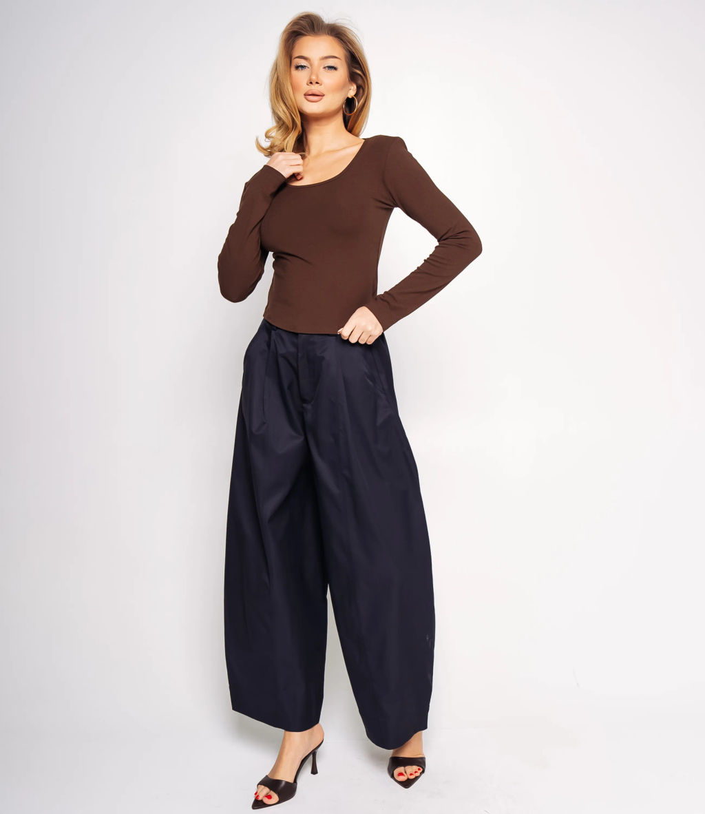 Лонгслив #КТ0140, шоколадный