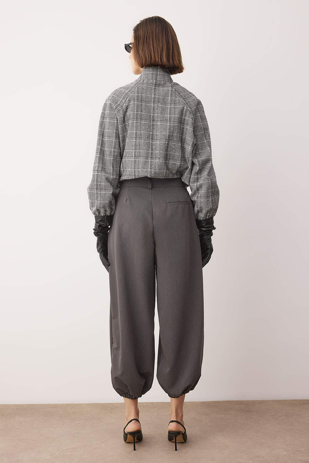 Kahverengi Yuksek Bel Dokuma Salvar Pantolon TWOAW26PL00169 - Trendyolmilla фото 10