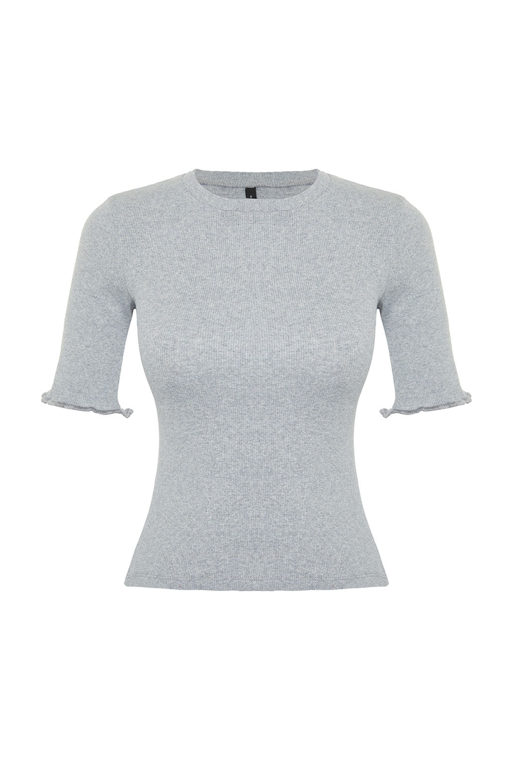 Trendyolmilla Ekru Fitilli Fitted/Vucuda Oturan Bisiklet Yaka Esnek Orme Bluz TWOSS23BZ00025  фото 36