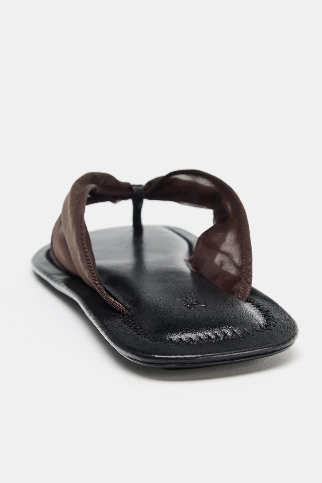 SANDALIA PLANA TEJIDO MESH / Marr?n Chocolate - Zara фото 5