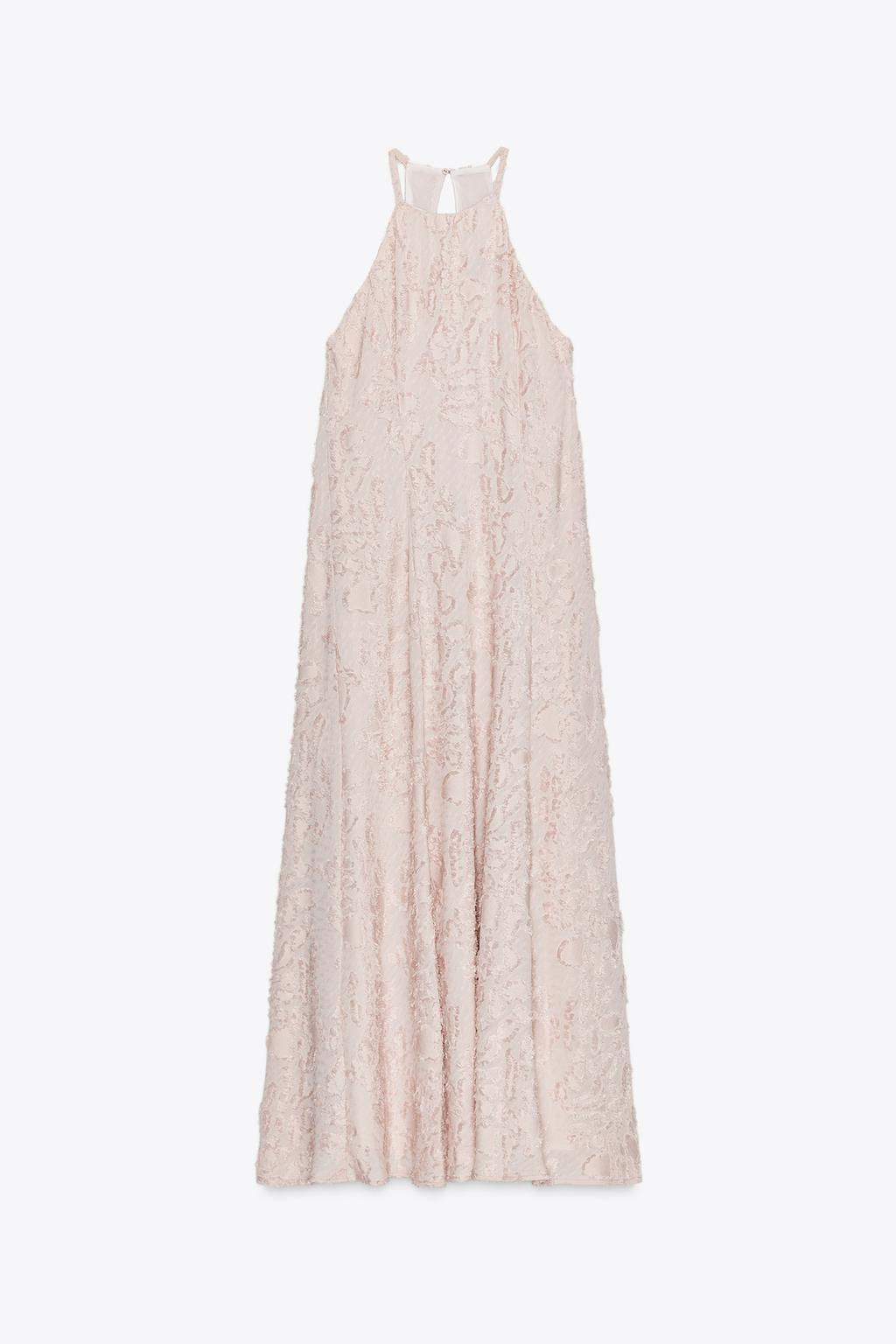 HALTER FRAYED MIDI DRESS - Zara фото 6