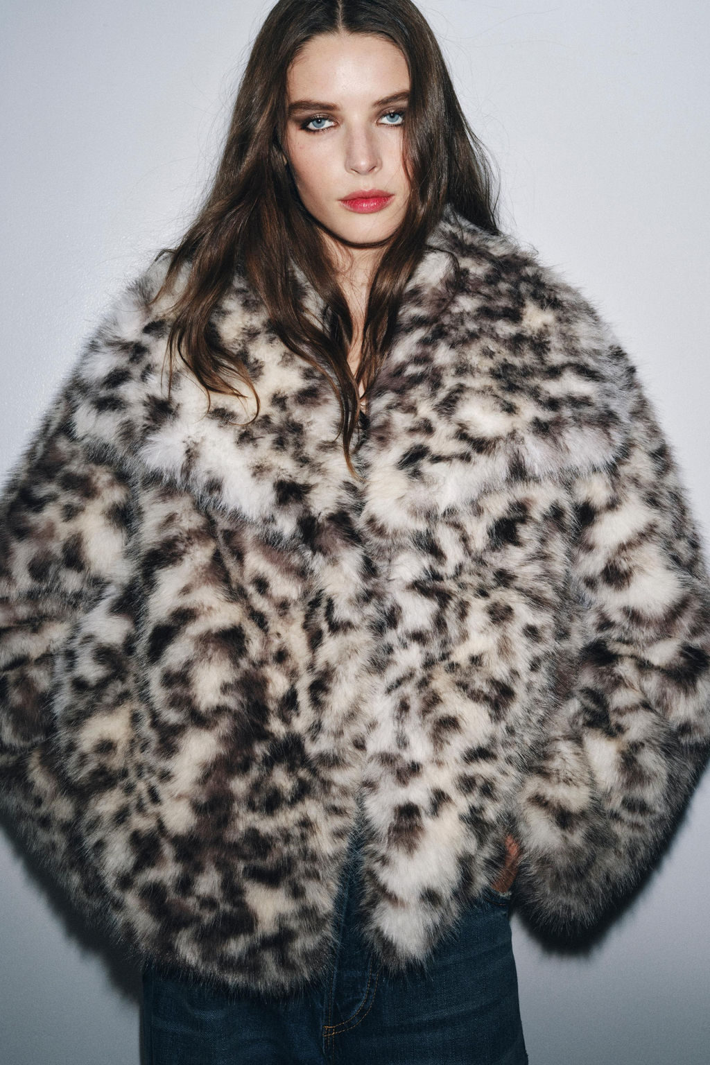 ANIMAL PRINT FAUX FUR JACKET ZW COLLECTION - Zara фото 6