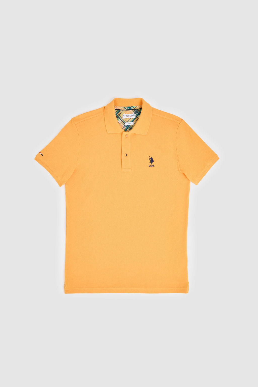 Erkek Slim Fit Turuncu Polo Yaka Basic Ti__rt