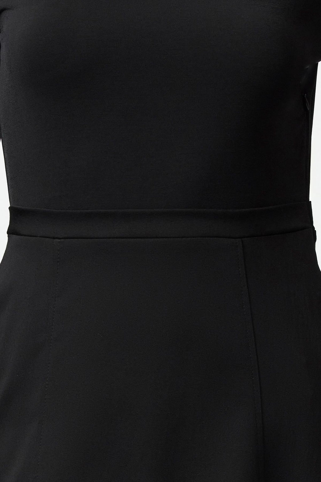 Trendyolmilla Siyah Belden Ac?lan Kumas Mixli Midi Dokuma Elbise TWOAW25EL00144  фото 3