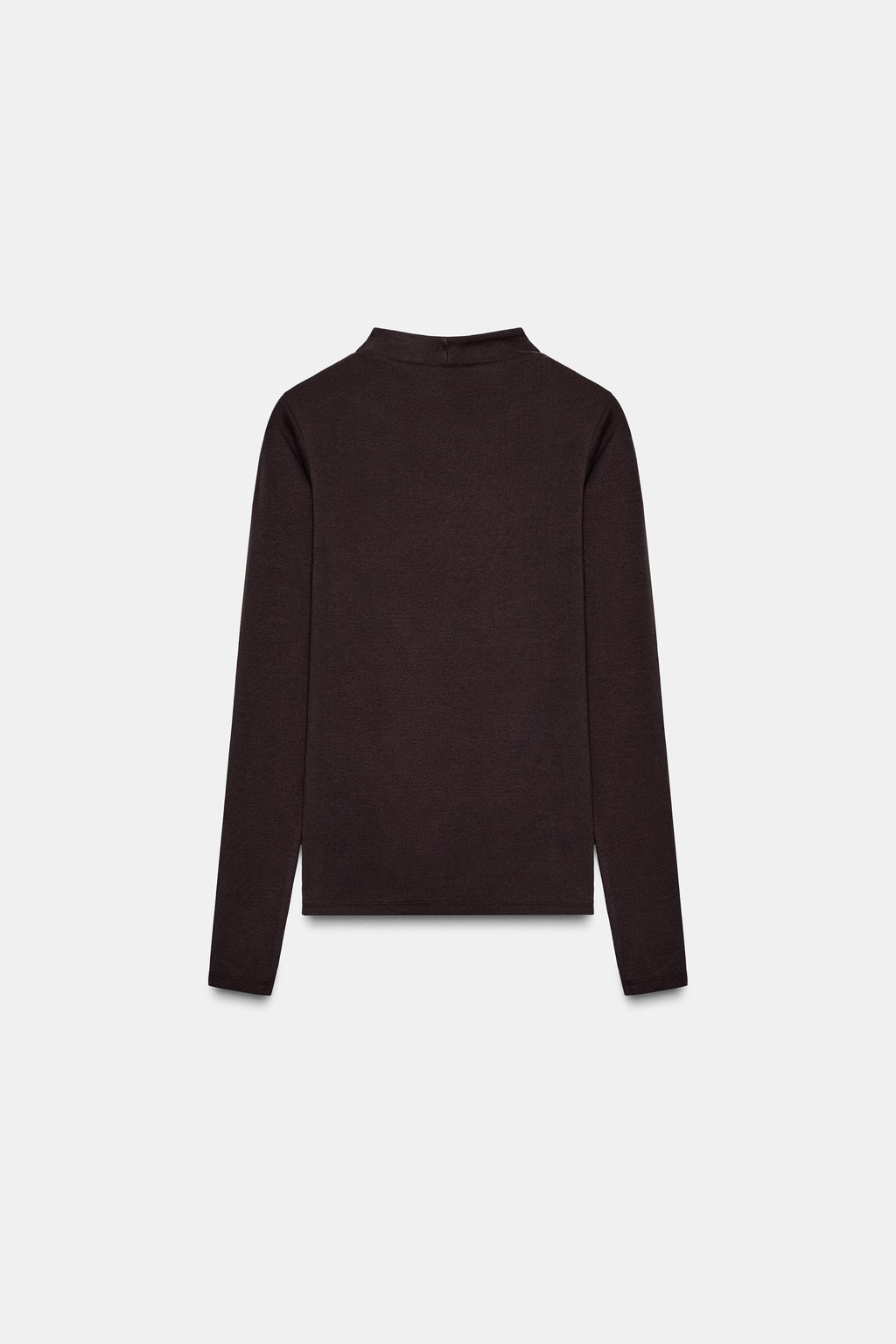 CAMISETA CUELLO ALTO / Chocolate - Zara фото 6