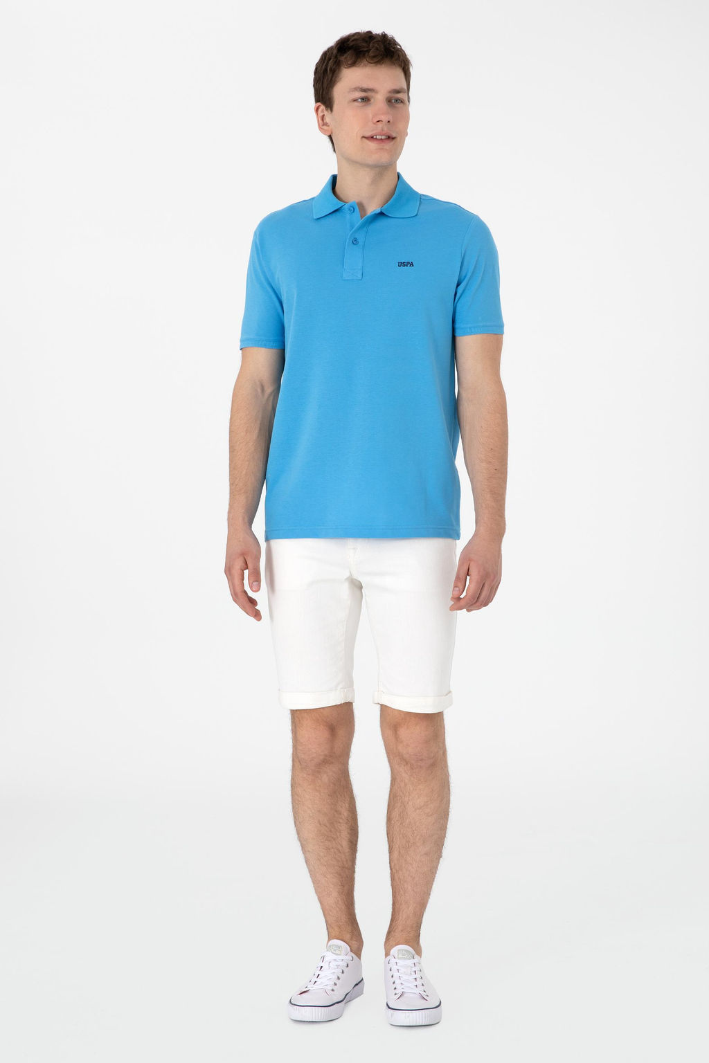 Erkek Regular Fit Polo Yaka Turkuaz Basic Ti__rt Sepette S_rpriz _ndirim - U.s. polo assn фото 4