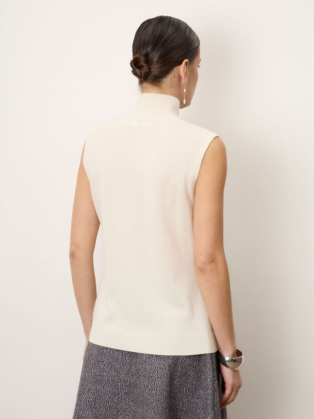 Джемпер женский из кашемира 6051 кремовый