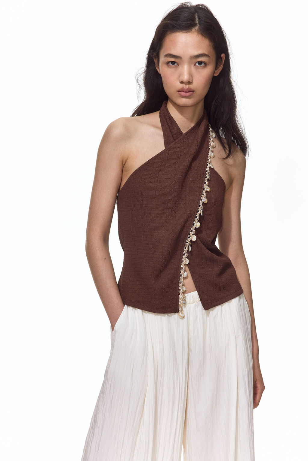 Top halter con detalles decorativos - H&m фото 3