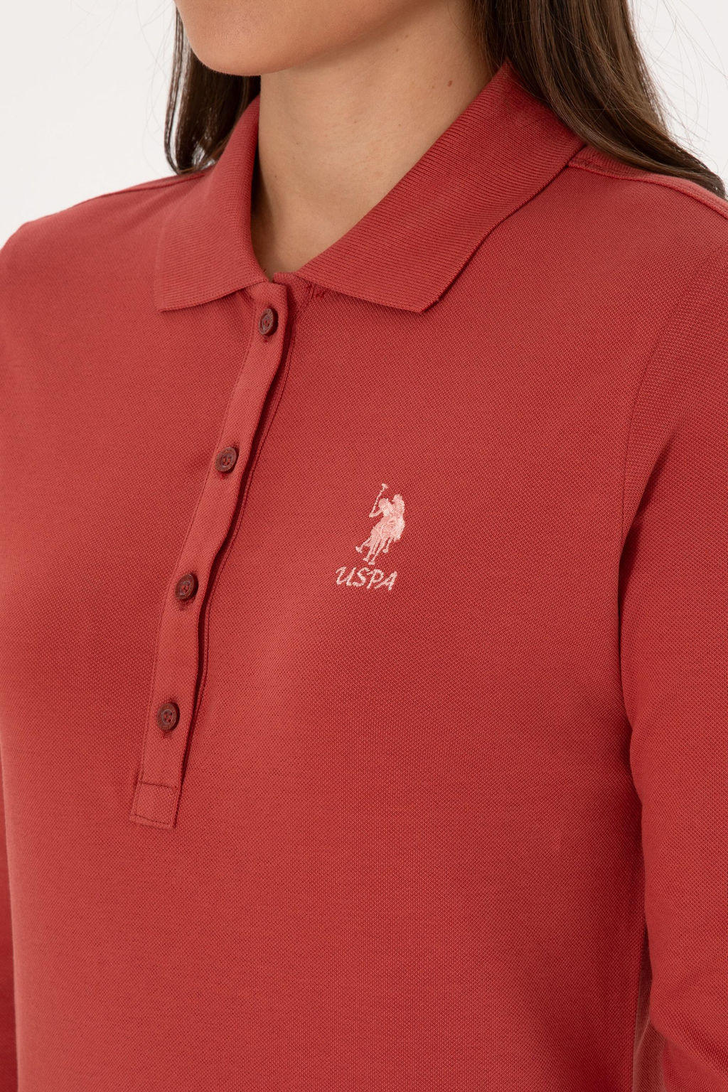 Kad_n Kiremit Basic Polo Yaka Sweatsh_rt Sepette S_rpriz _ndirim - U.s. polo assn фото 14