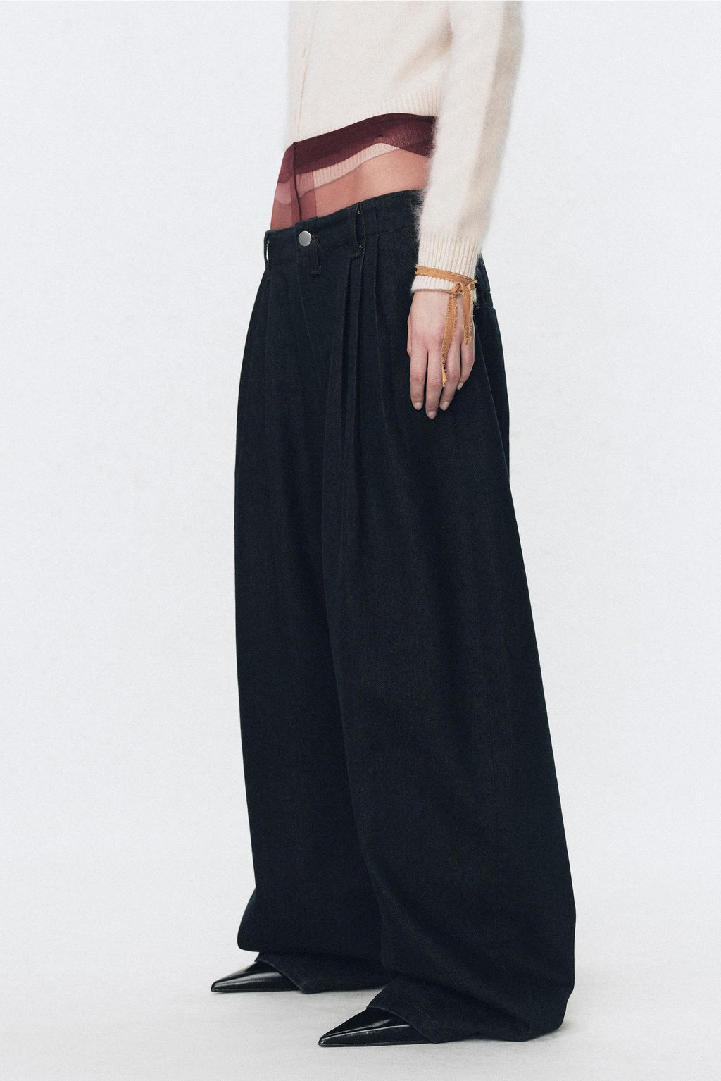 WIDE-LEG JEANS WITH DARTS SOSHIOTSUKI X ZARA фото 2