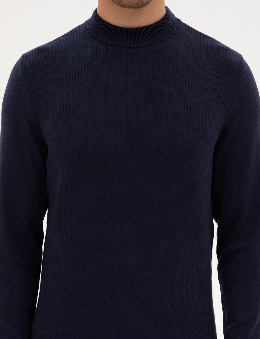 Lacivert Slim Fit _eyrek Yaka Triko Kazak - Pierre cardin фото 6