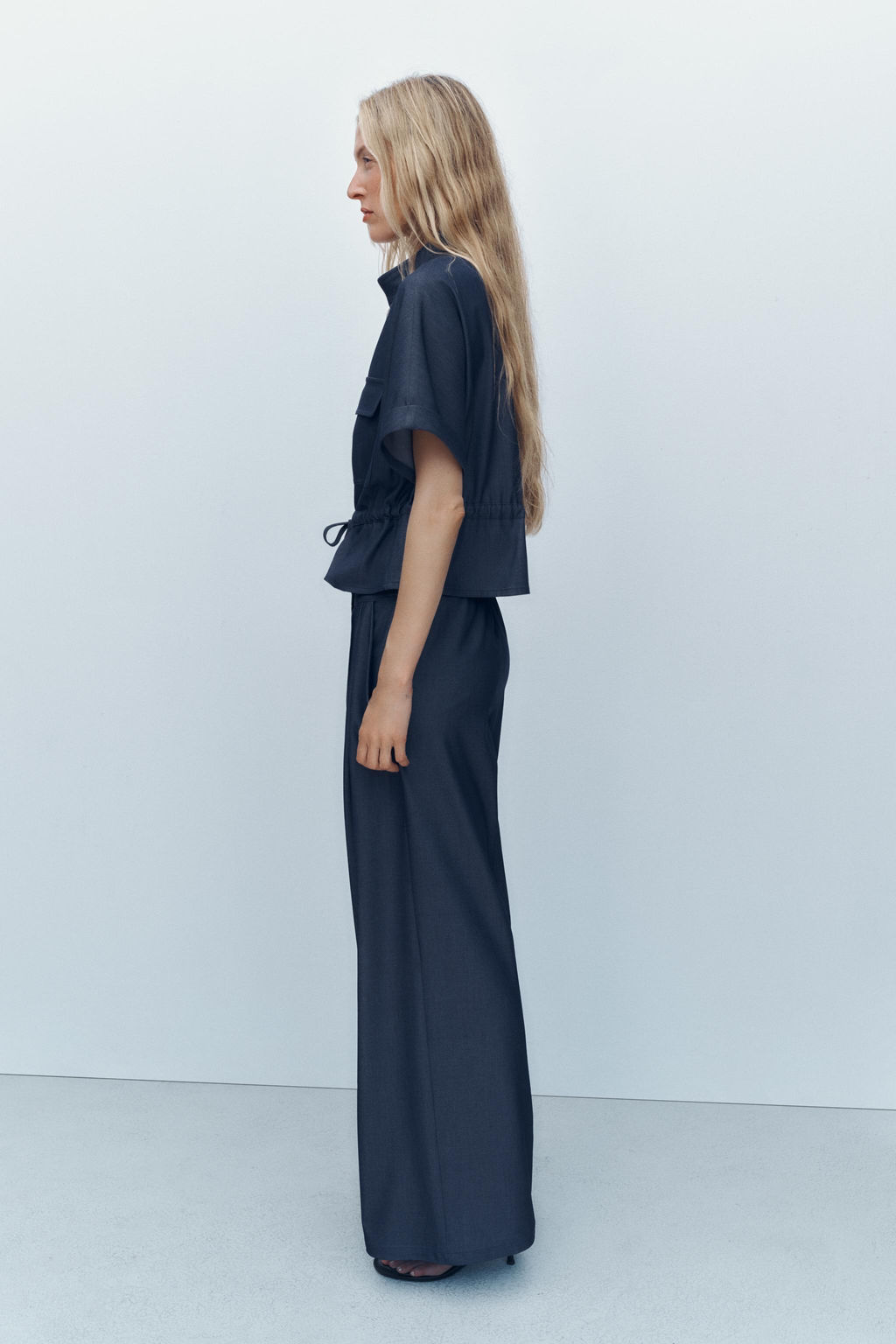 WIDE-LEG DARTED TROUSERS - Zara фото 10