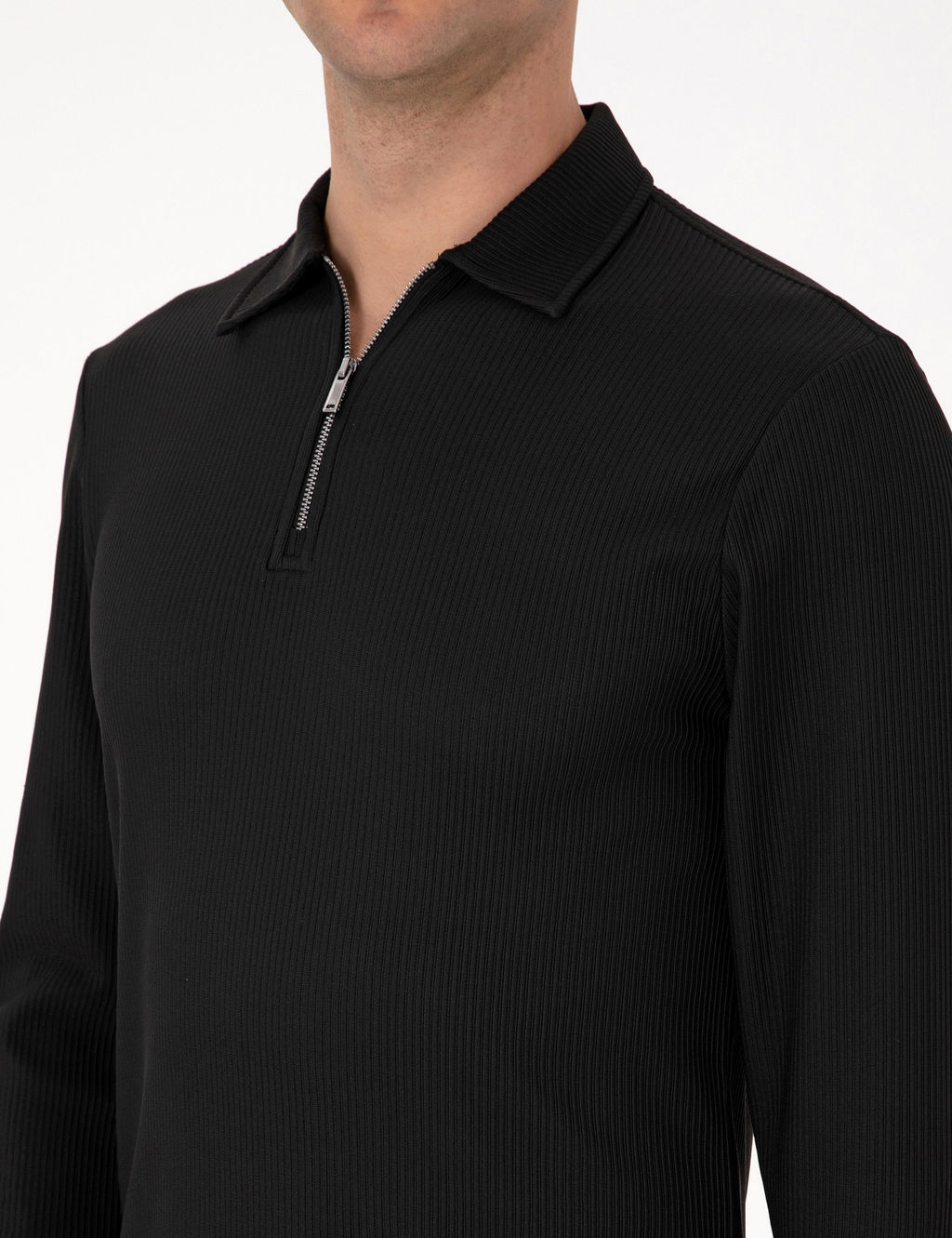 Siyah Regular Fit Sweatshirt - Pierre cardin фото 7