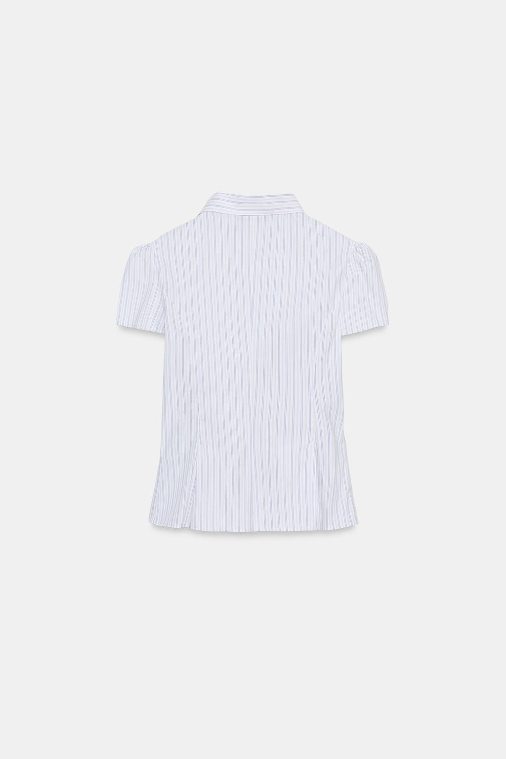 CAMISA POPEL?N RAYAS / Gris / Beige - Zara фото 8