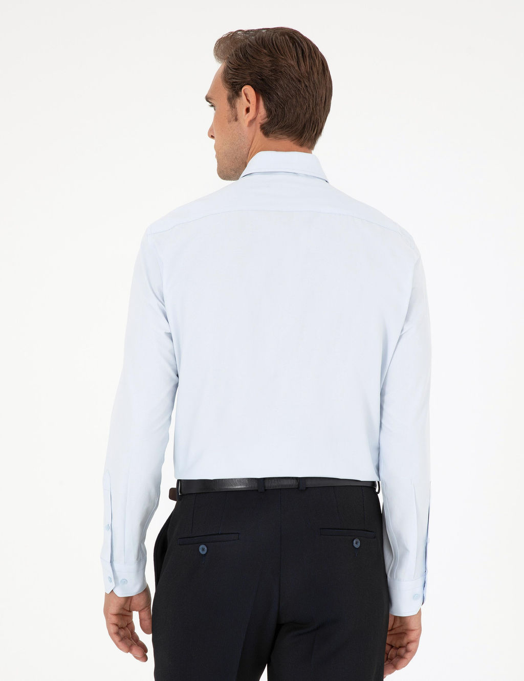A__k Mavi Regular Fit Uzun Kollu Basic G_mlek