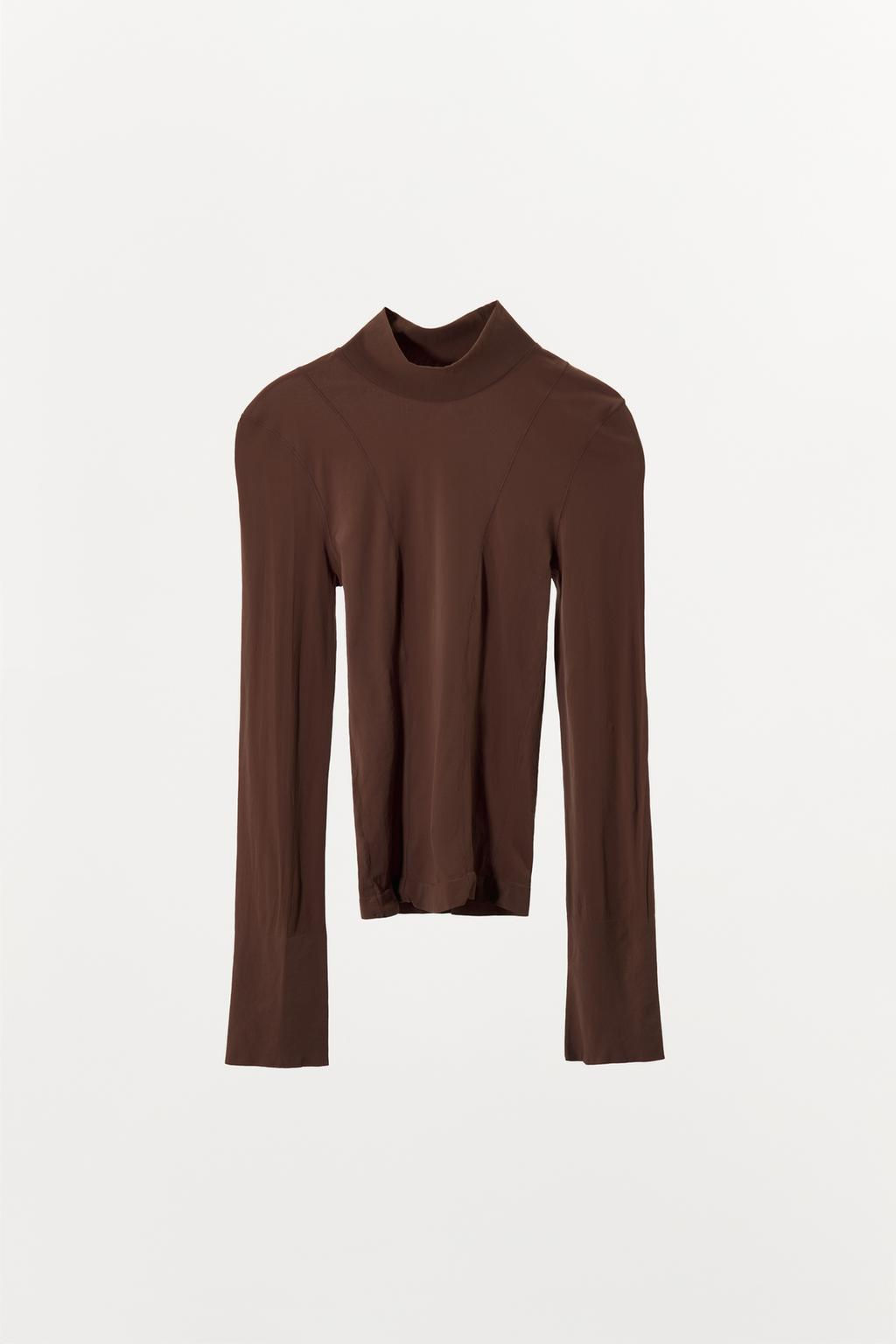 FITTED TOP WITH TOPSTITCHING - Zara фото 5