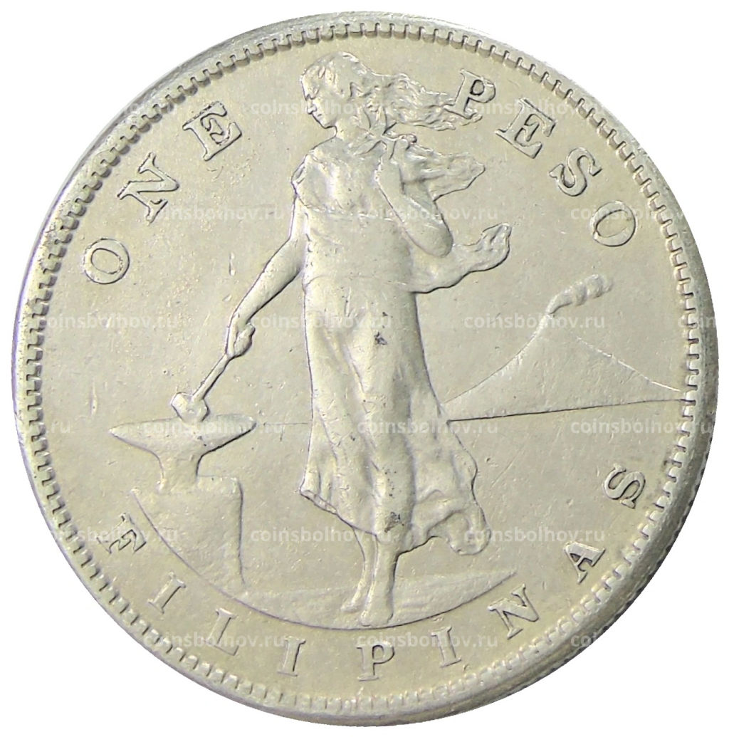 1 песо 1909 года Филиппины (Администрация США)