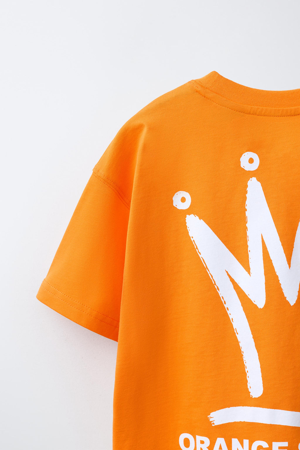 CAMISETA ESTAMPADO TEXTO / Naranja vivo - Zara фото 4