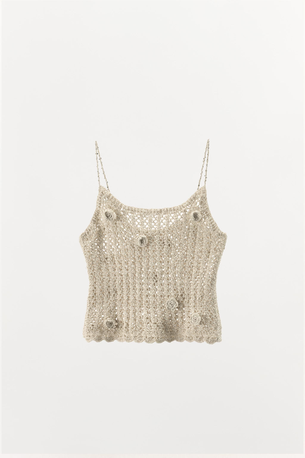 LIMITED EDITION CROCHET TOP WITH RAISED FLOWERS - Zara фото 4