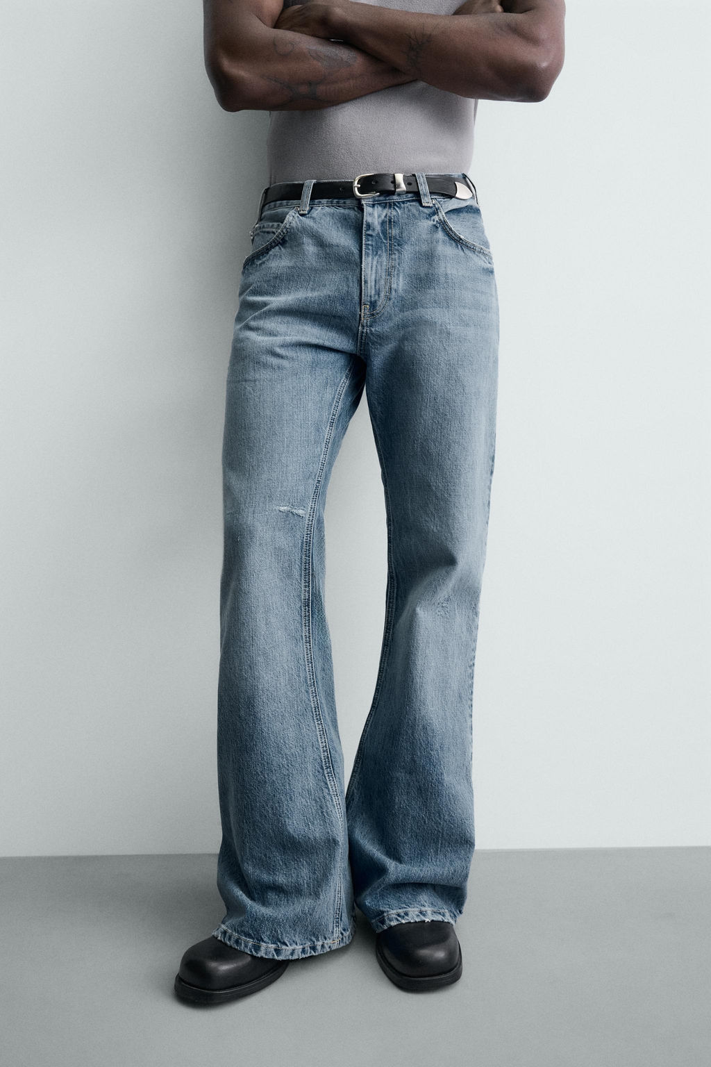 JEANS FLARE FIT / Azul claro - Zara фото 5