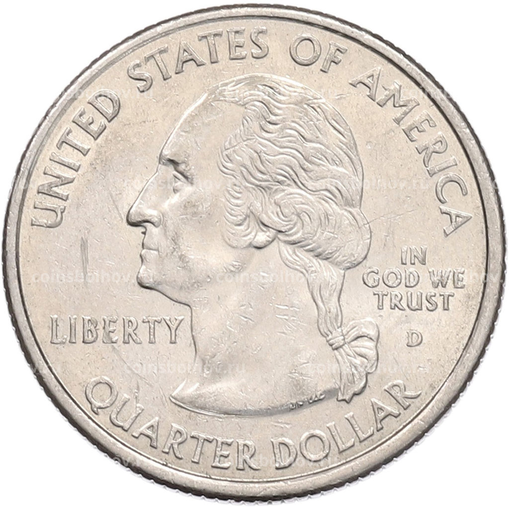 Монета 1/4 доллара (25 центов) 2002 года D США Штаты и территории  Огайо