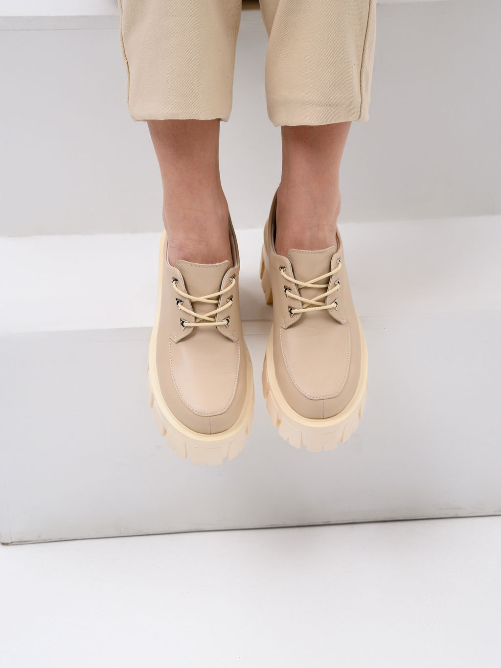 Туфли полуботинки 202.90200m.Бежевый