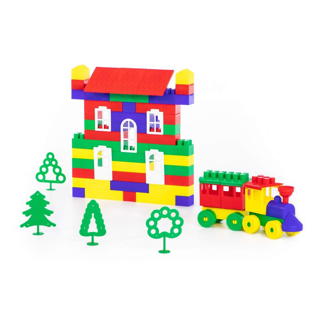 Конструктор Строитель (Средний, 95 элементов) (в мешке) - Полесье фото 2