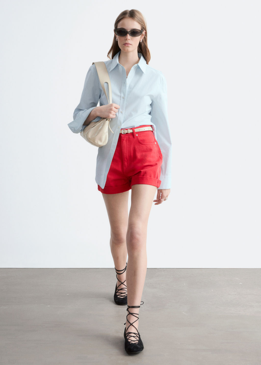 Pantalones cortos vaqueros de cintura alta - H&m фото 5