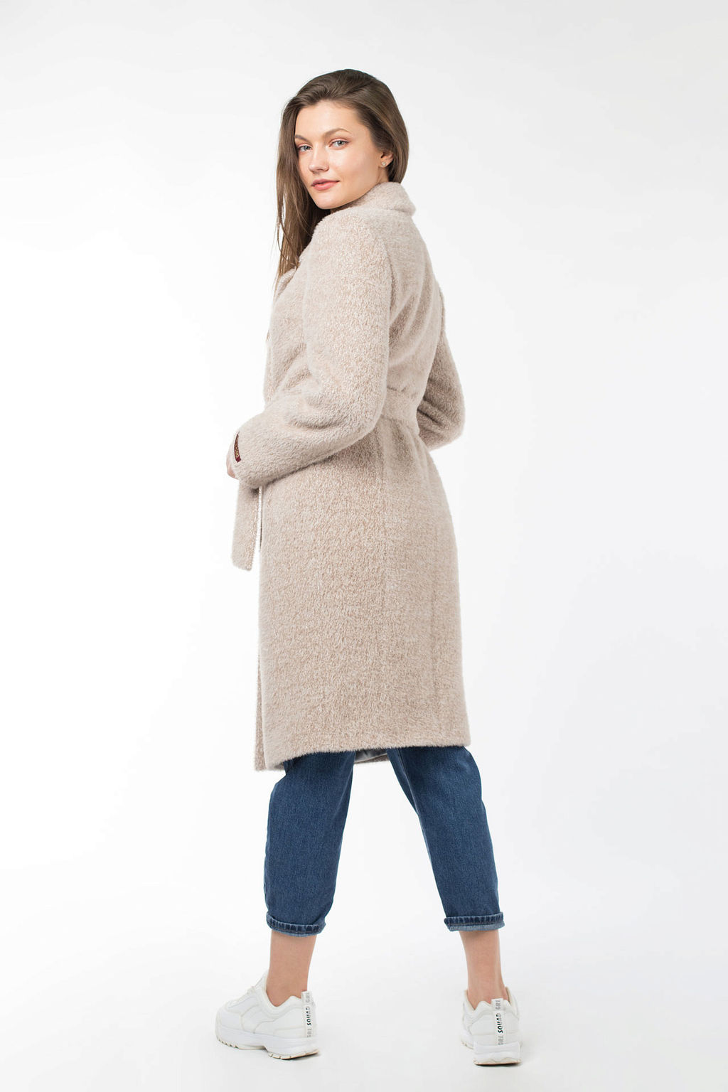 Пальто женское демисезонное (пояс) - El podio фото 5