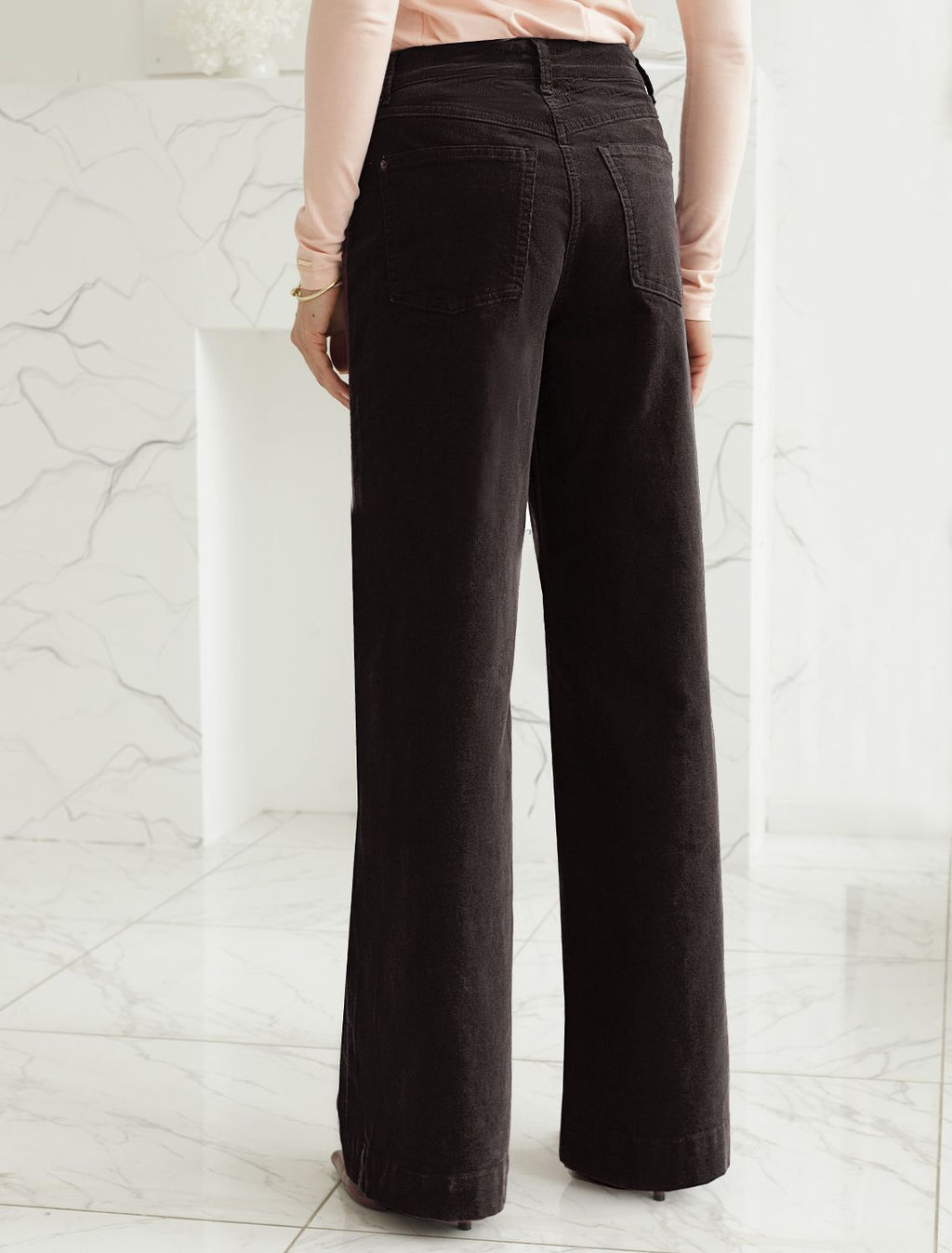 Брюки из эластичного микро-вельвета