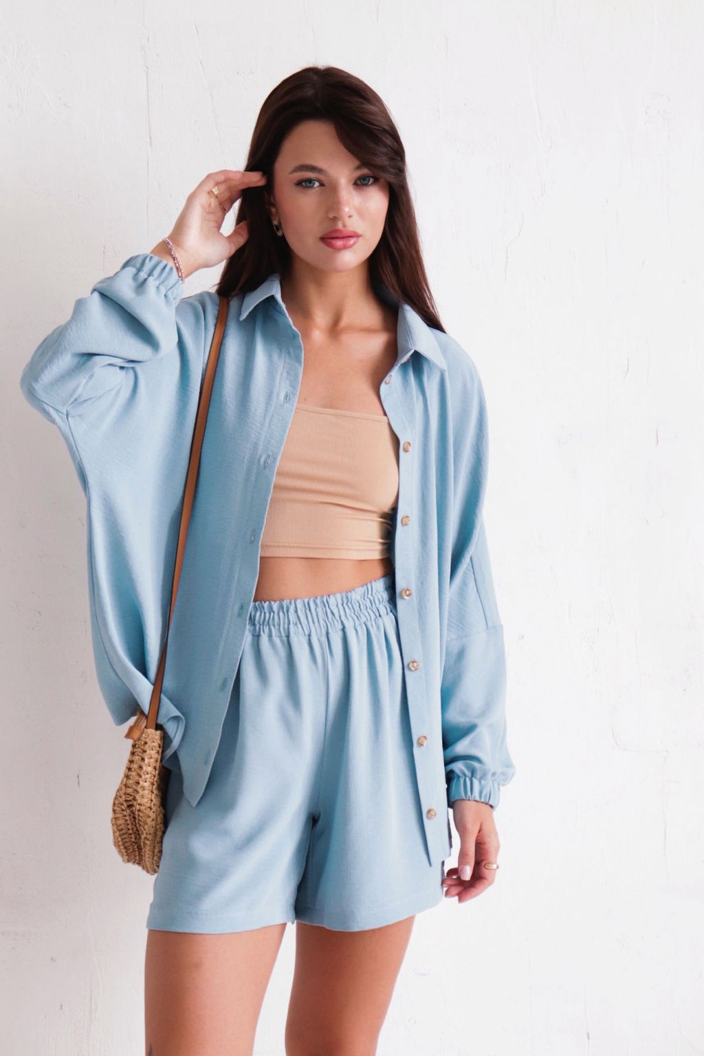 9650 Костюм в пижамном стиле голубой - Martichelli фото 16