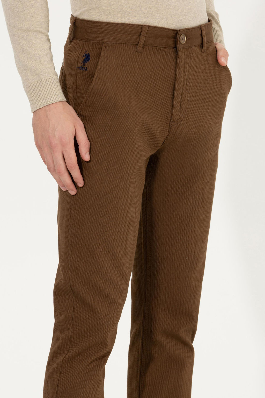 U. S. Polo Assn / Мужские брюки чинос кокосового цвета - U.s. polo assn фото 13
