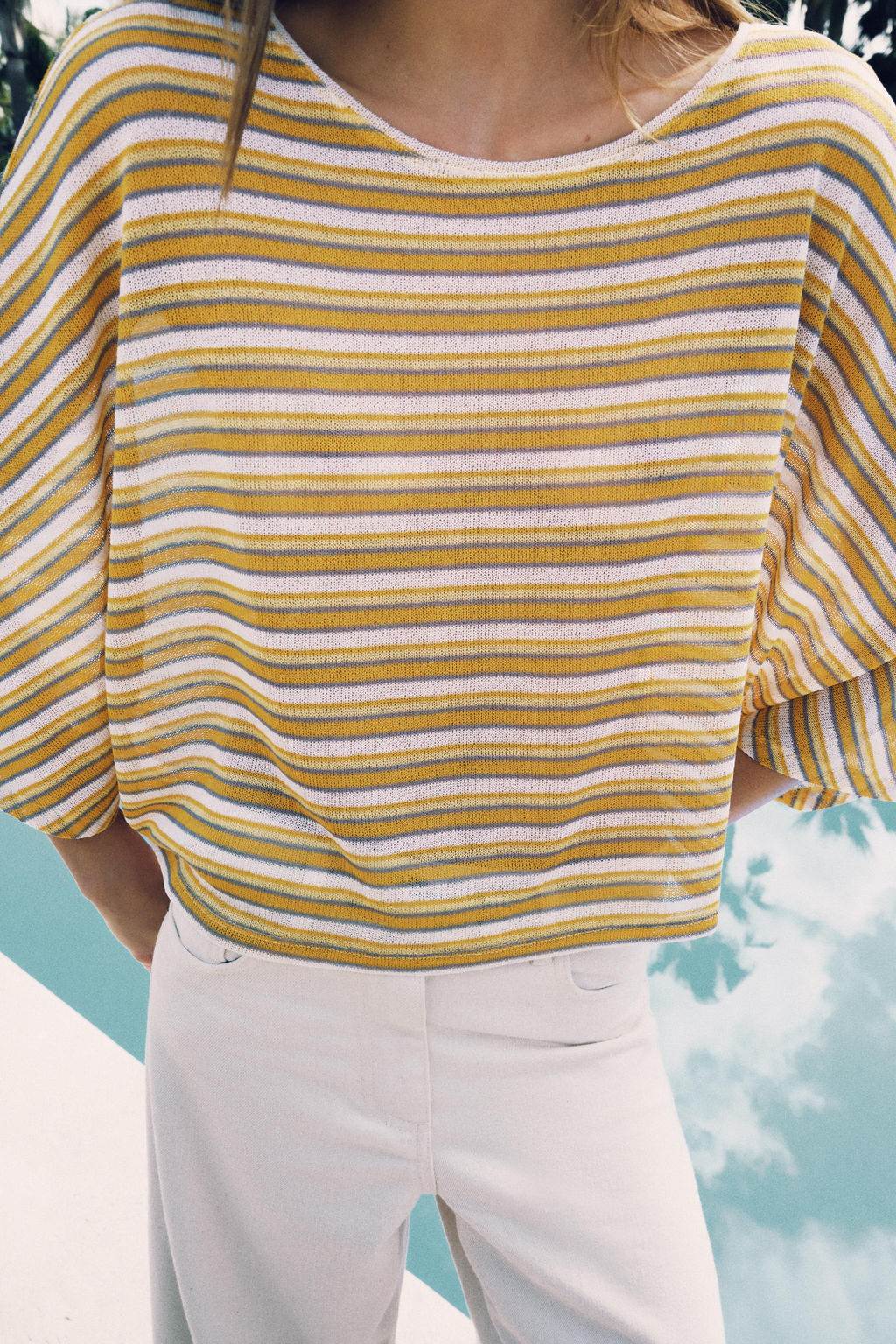 CAMISETA CAPA R?STICA RAYAS / Amarillo claro - Zara фото 4