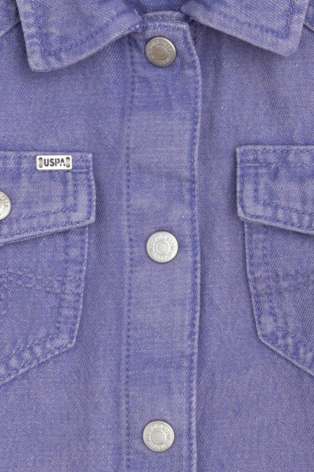 Фиолетовая джинсовая рубашка для девочки Неожиданная скидка в корзине - U.s. polo assn фото 3
