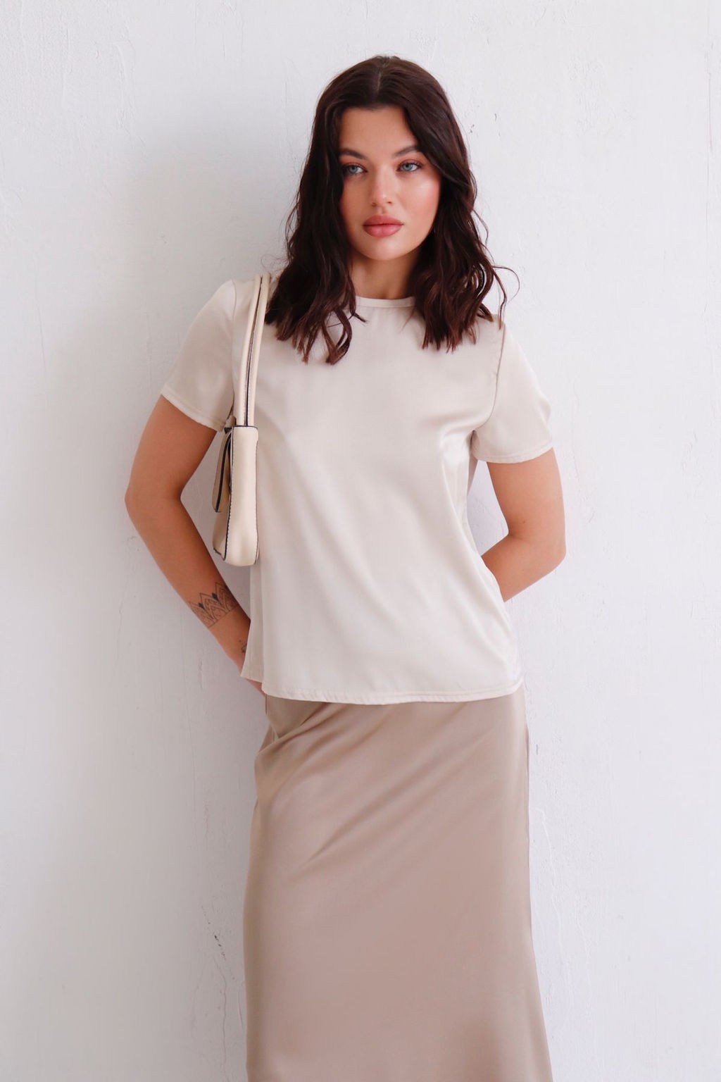 12580 Футболка базовая айвори - Martichelli фото 12