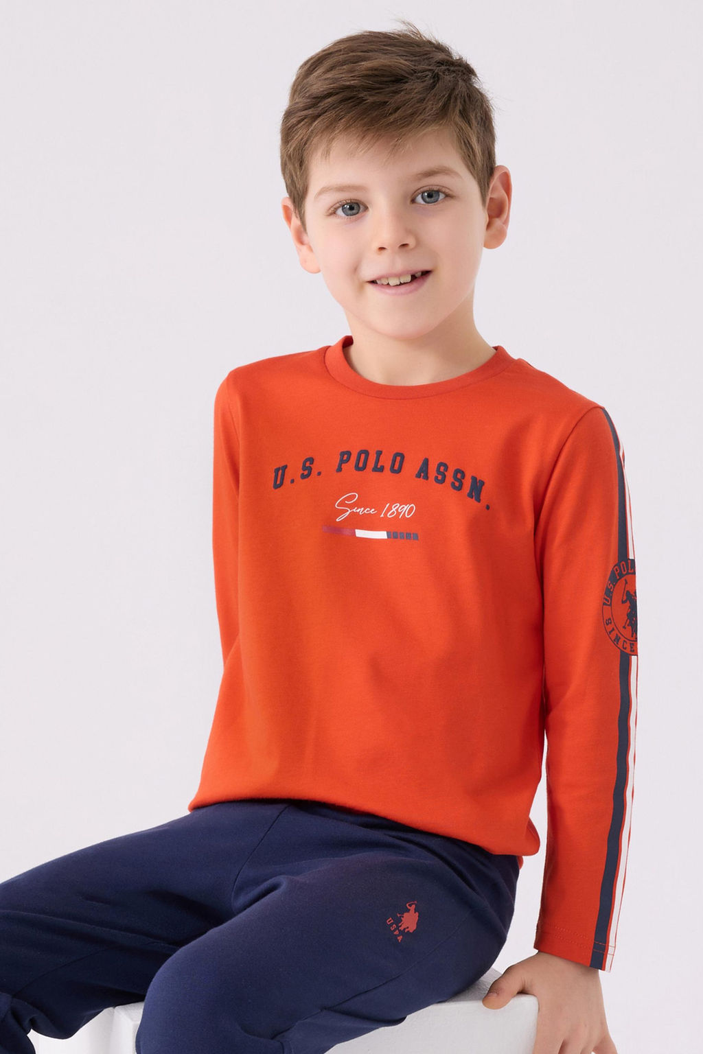 Пижамный комплект с цветком граната для мальчика Неожиданная скидка в корзине - U.s. polo assn фото 2