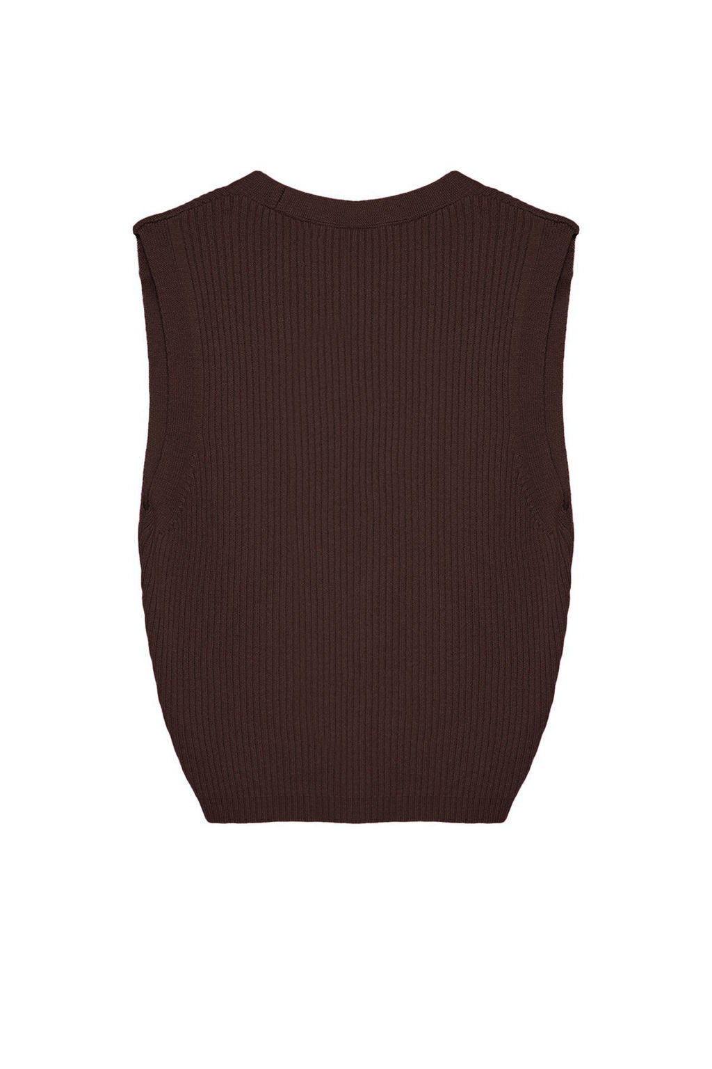 TRENDYOLMILLA Kahverengi Crop Premium/ Ozel Iplik Yelek TWOSS24BZ00258  фото 7